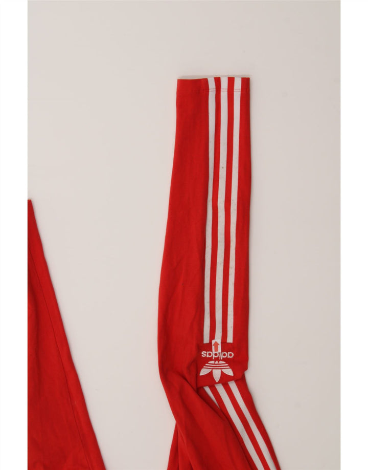 ADIDAS Womens Leggings UK 8 Small Red Vintage Adidas and Second-Hand Adidas from Messina Hembry 