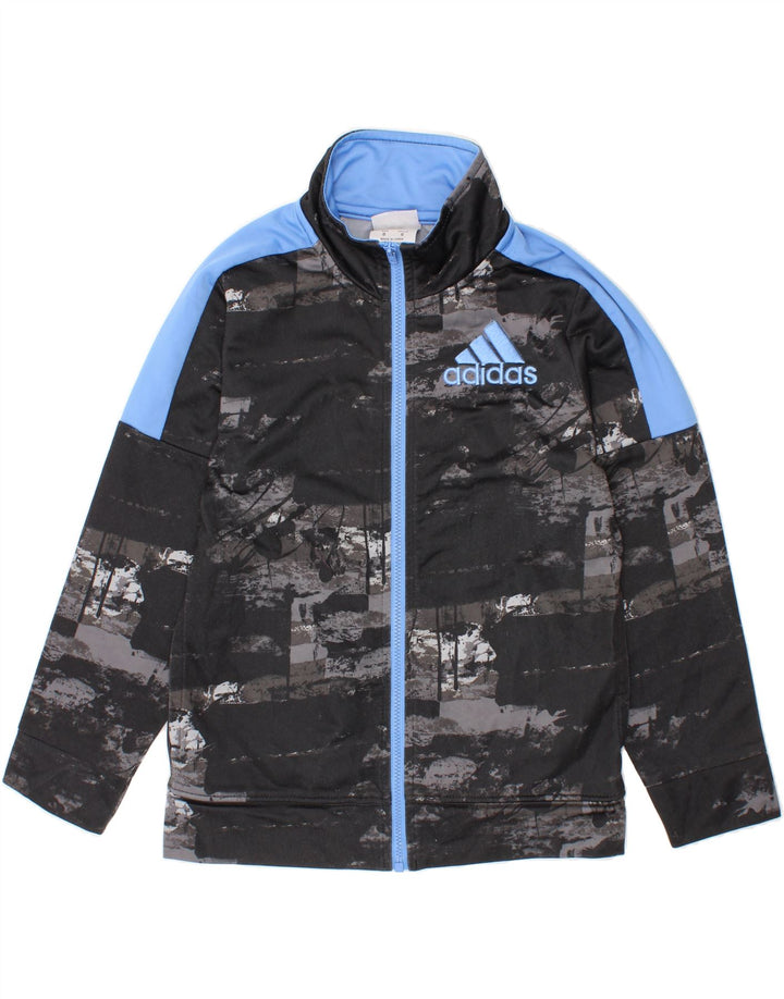 ADIDAS Boys Tracksuit Top Jacket 5-6 Years Grey Colourblock Vintage Adidas and Second-Hand Adidas from Messina Hembry 