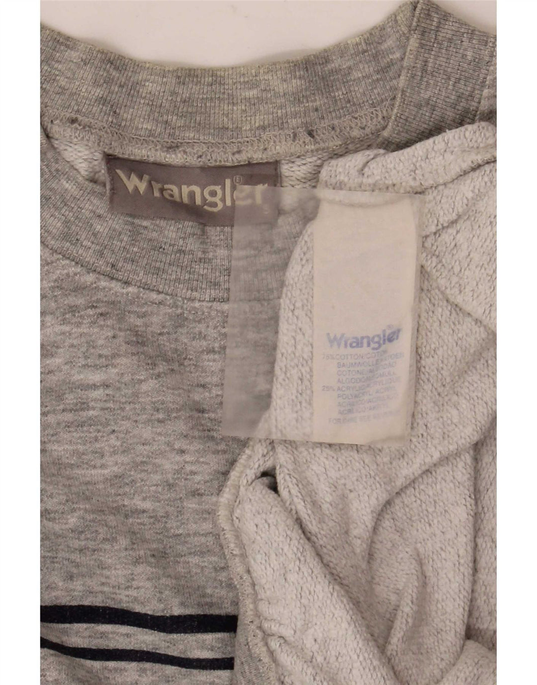 Felpa da uomo Wrangler Maglione piccolo in cotone chiazzato grigio