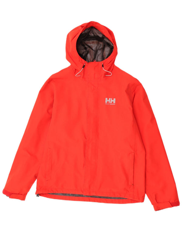 Giacca antipioggia con cappuccio da uomo Helly Hansen UK 40 grande poliestere rosso