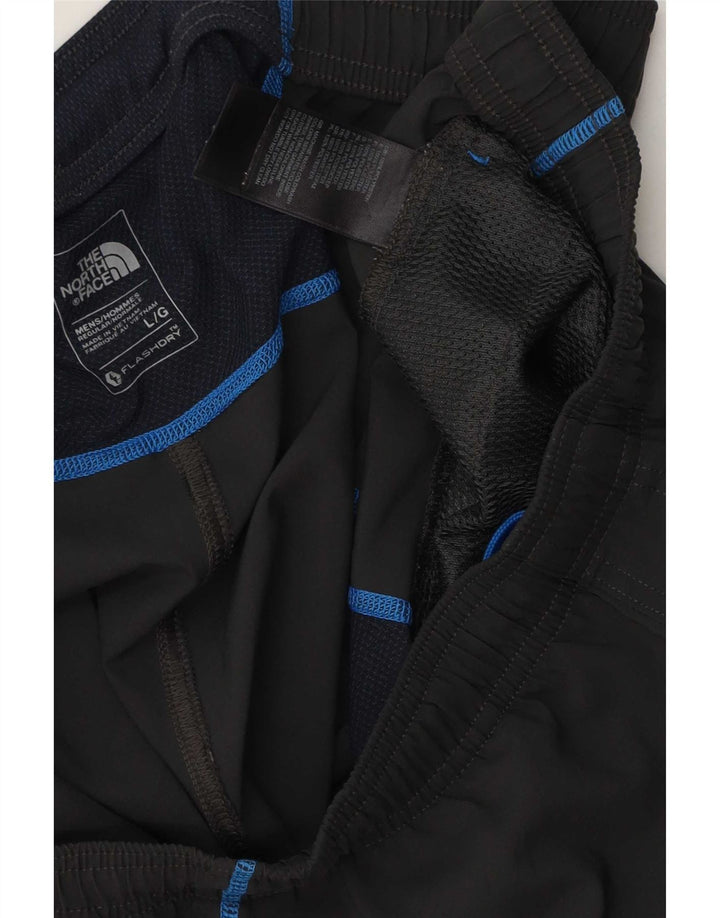 Pantaloncini sportivi grafici da uomo The North Face grandi in poliestere a righe nere