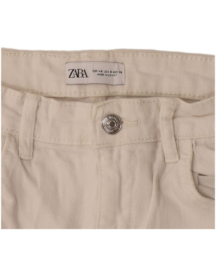 Jeans dritti da donna Zara EU 40 medio W30 L27 bianco