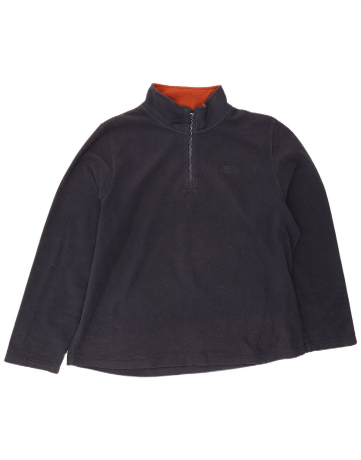 Maglione in pile da uomo con collo con zip Weird Fish 2XL poliestere blu navy