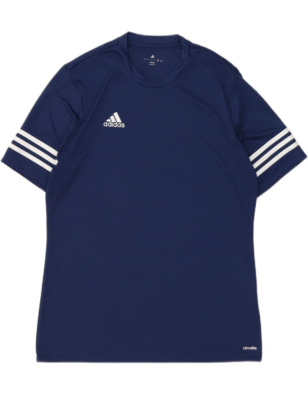 ADIDAS Mens Climalite T-Shirt Top Large Navy Blue Polyester Vintage Adidas and Second-Hand Adidas from Messina Hembry 