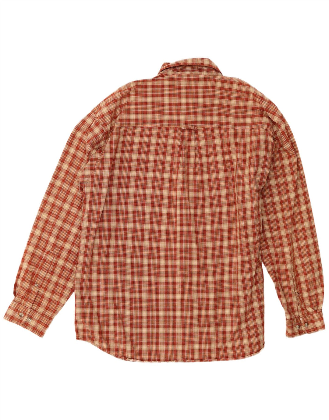 Camicia in flanella da uomo Columbia XL in cotone a quadri arancione