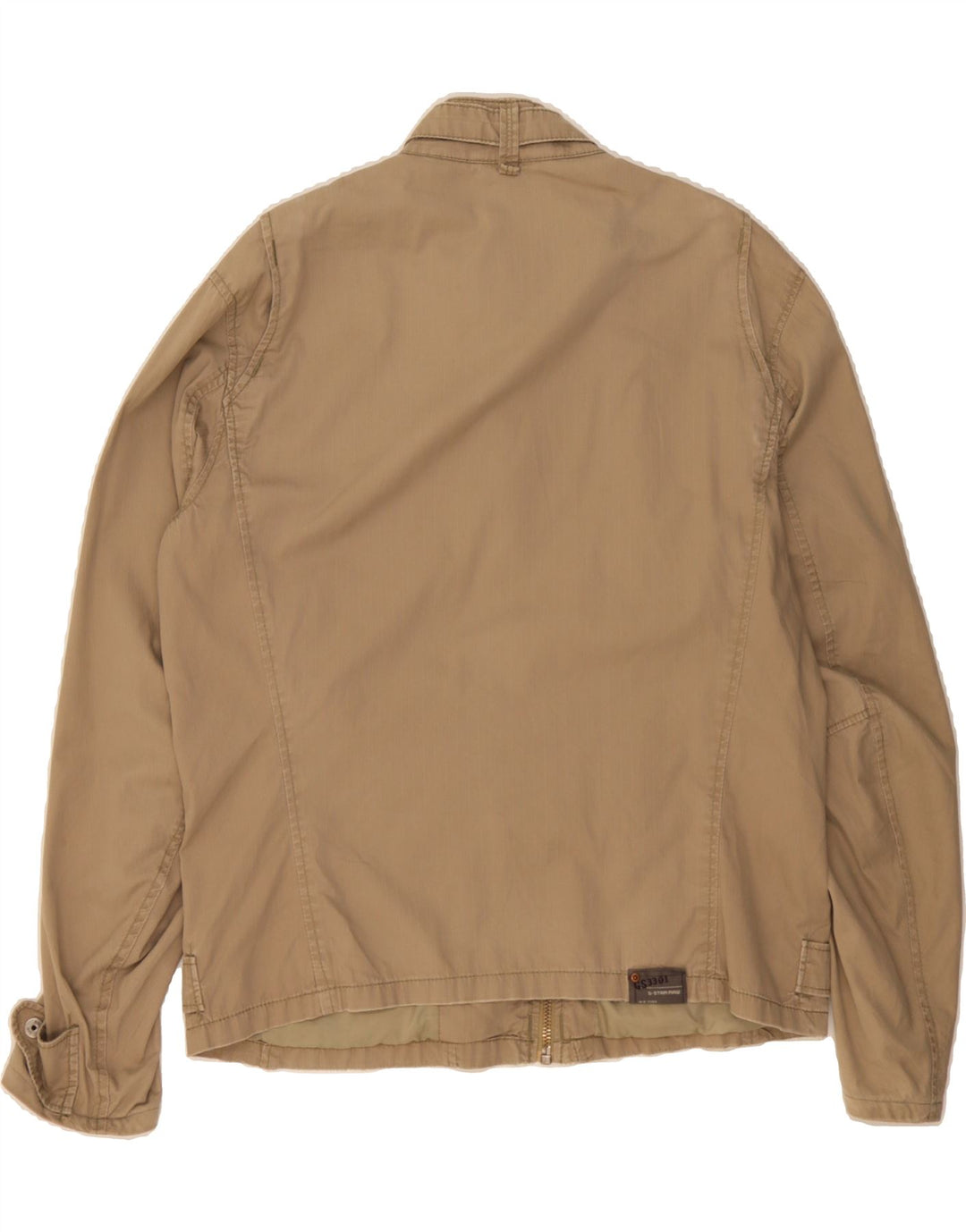 G-STAR Mens 3301 Bomber Jacket UK 44 2XL Beige Cotton Vintage G-Star and Second-Hand G-Star from Messina Hembry 
