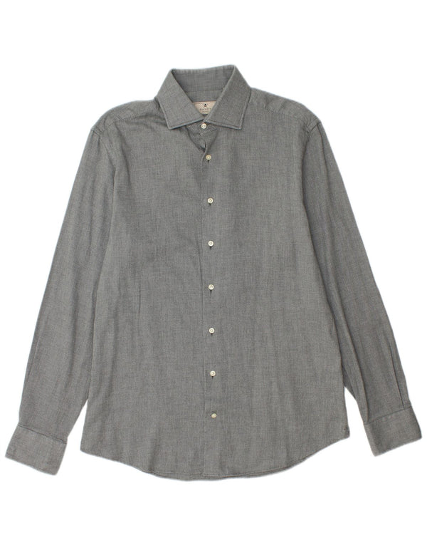 Camicia HACKETT da uomo slim fit in cotone grigio medio