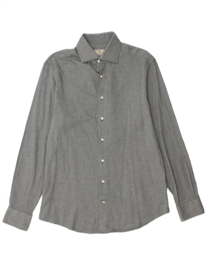 Camicia HACKETT da uomo slim fit in cotone grigio medio