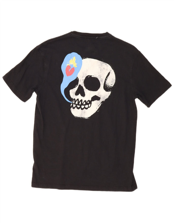 ZARA Mens Graphic T-Shirt Top Medium Black