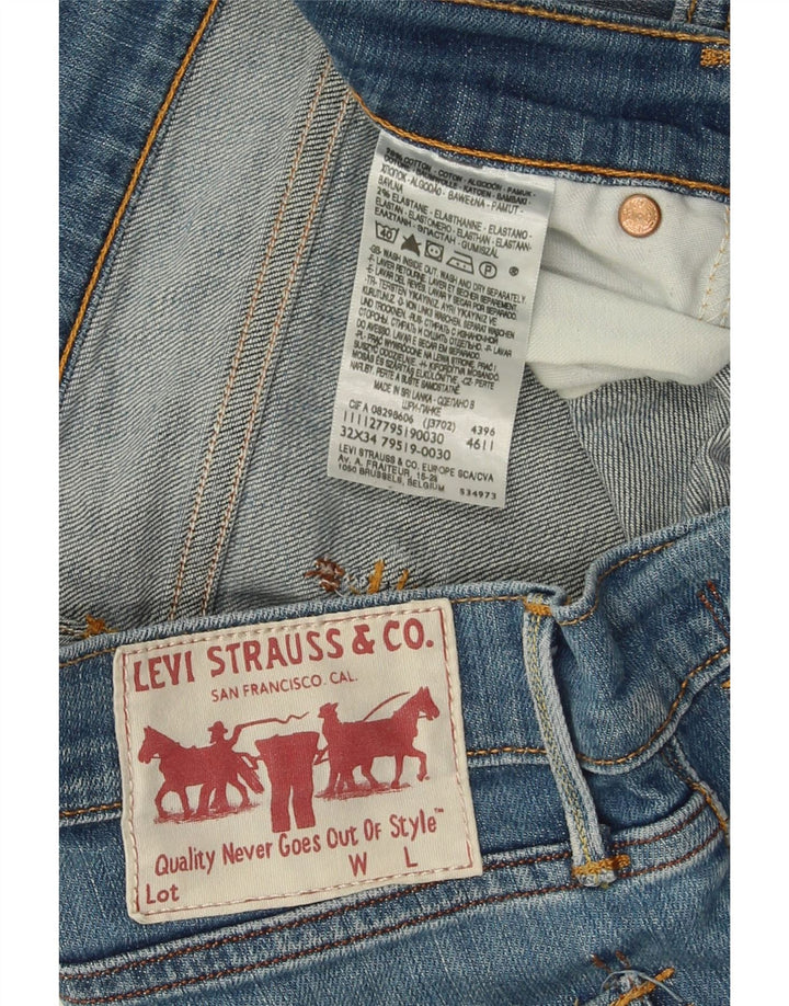 Jeans slim da uomo Levi's W32 L34 cotone blu