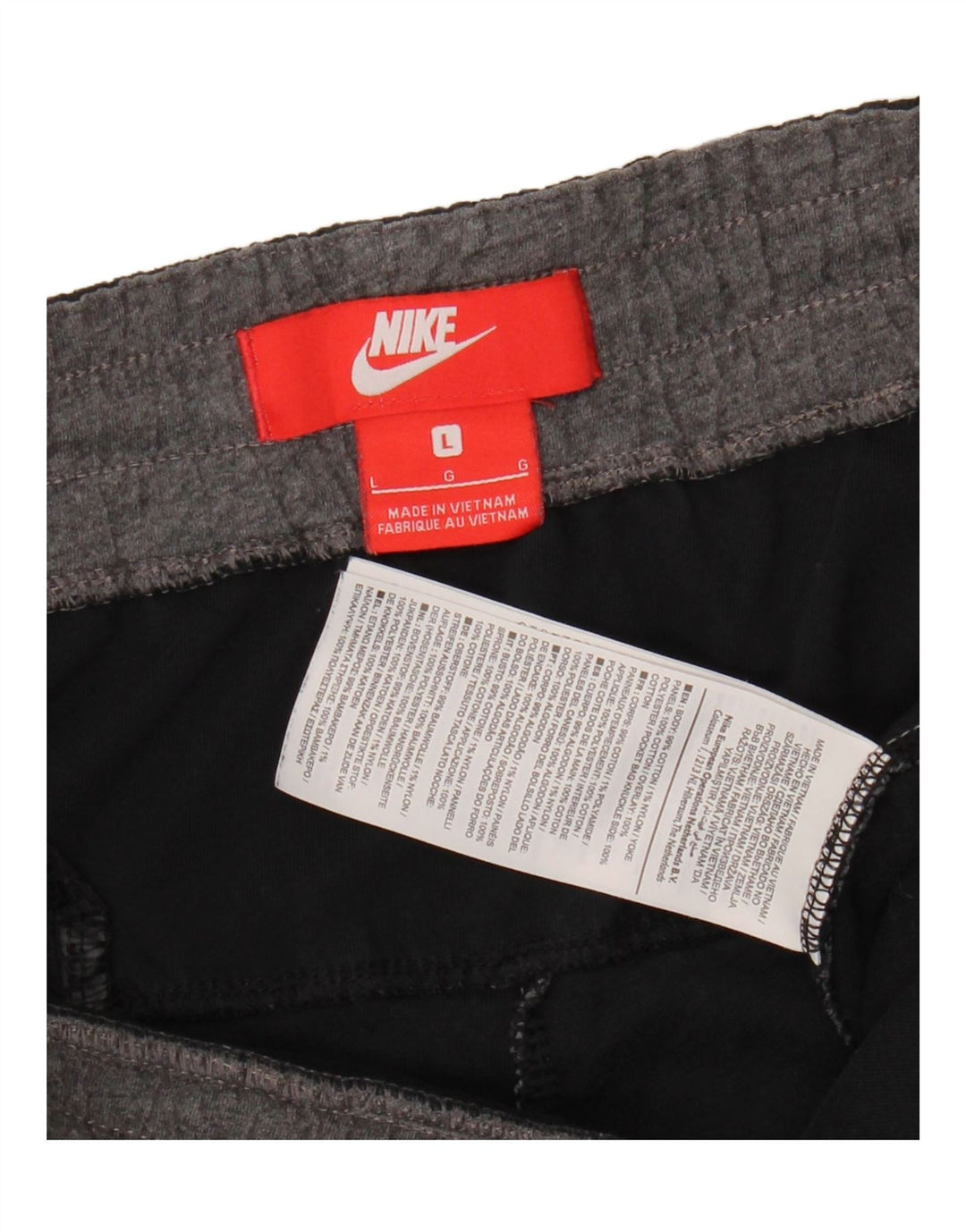 Pantaloncini sportivi da uomo Nike Large in cotone chiazzato grigio