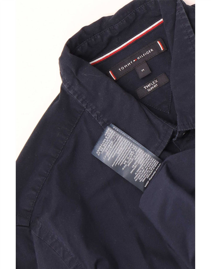 Camicia slim fit da uomo Tommy Hilfiger cotone medio blu navy