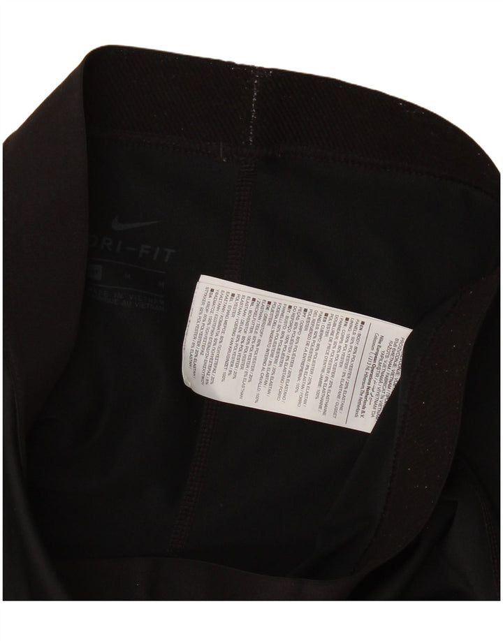 Leggings grafici Nike Dri Fit da donna UK 12 medio nero poliestere