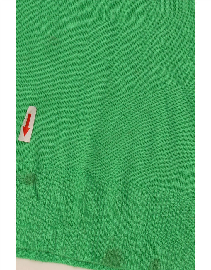 Maglione maglione con scollo a barca da donna Zara UK 14 Viscosa blu medio