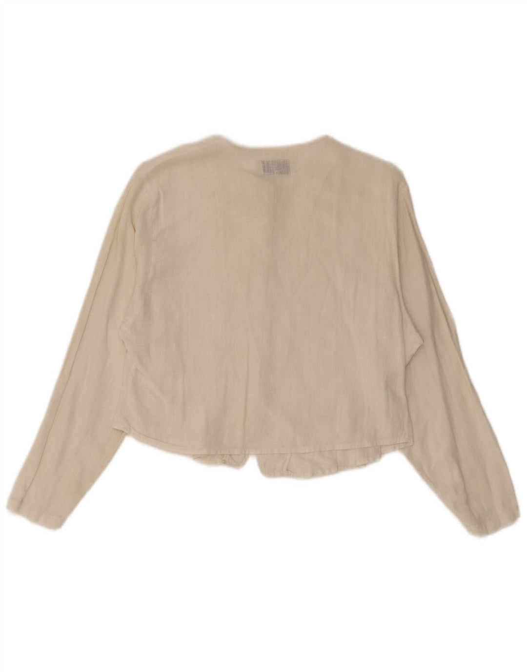 Camicetta corta da donna Benetton UK 14 media bianco sporco
