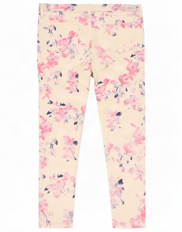Levi's Jeans skinny con legging da donna US 4 Small W27 L28 Bianco sporco floreale