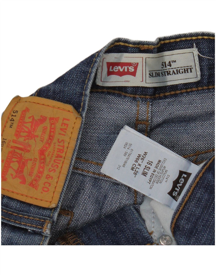 LEVI'S Jeans dritti slim 514 per ragazze 15-16 anni W26 L28 Cotone blu