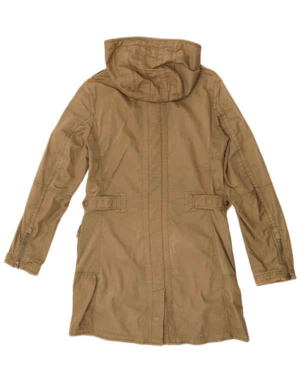 Giacca parka militare con cappuccio da donna Tommy Hilfiger UK 10 piccola cotone kaki
