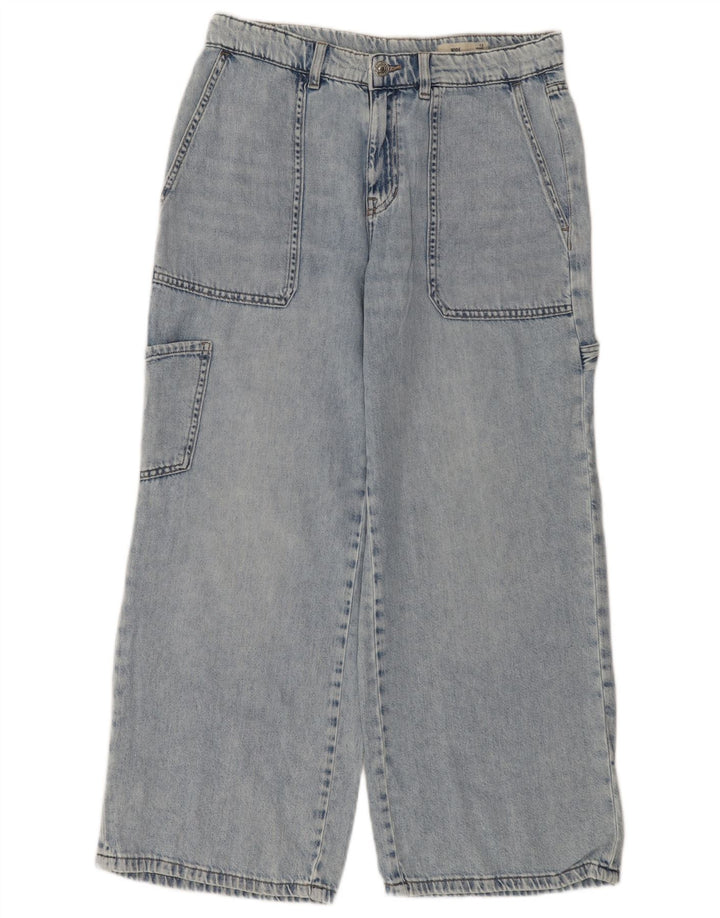 Jeans Marks & Spencer da donna cargo a gamba larga UK 12 medio W32 L28 blu