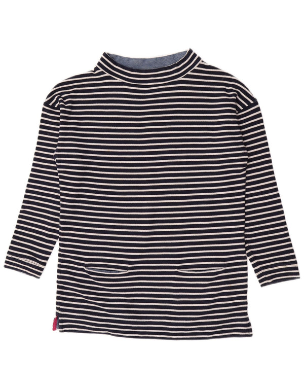 Joules Top da donna a maniche lunghe UK 10 Small Navy Blue Striped Nautical