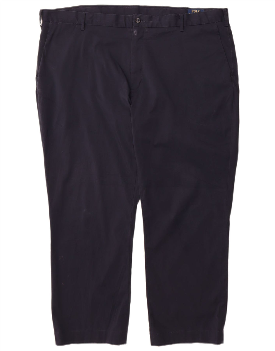 Pantaloni chino da uomo Polo Ralph Lauren W46 L30 poliestere blu navy