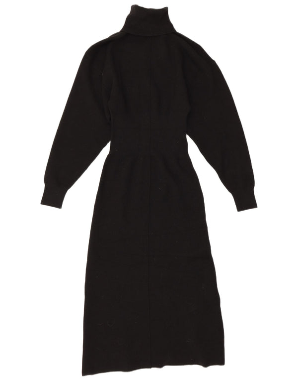 Abito maglione a maniche lunghe da donna Zara UK 8 Small in viscosa nera