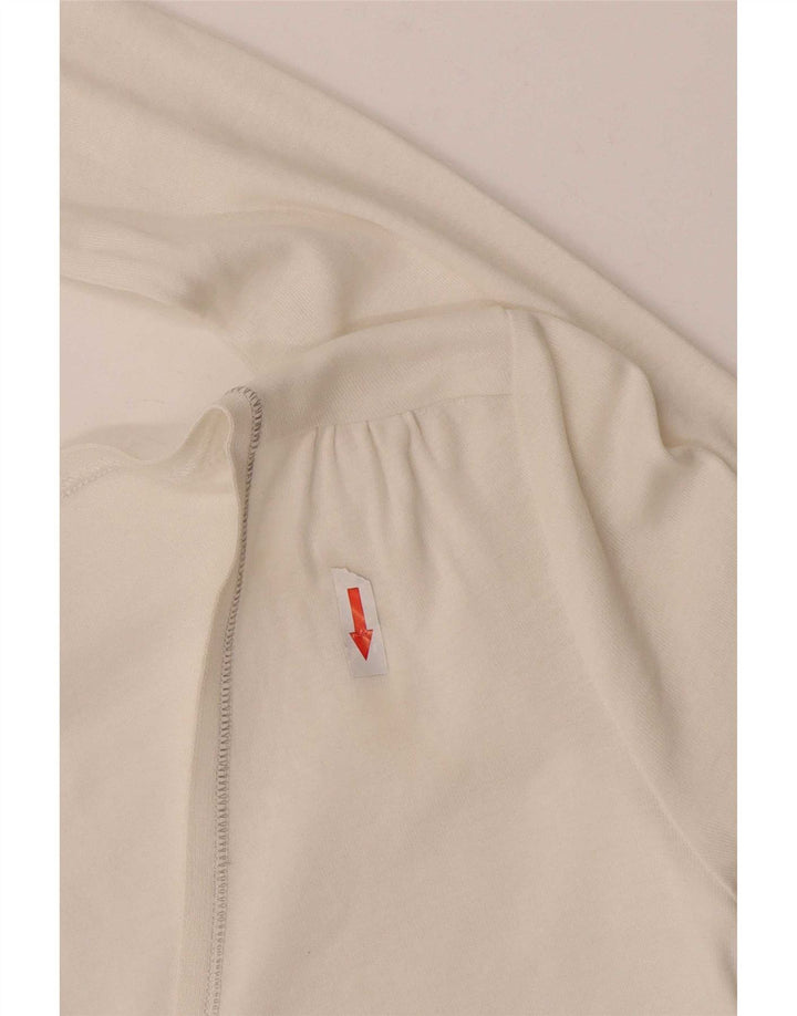 Top cardigan da donna Massimo Dutti UK 8 piccolo cotone bianco