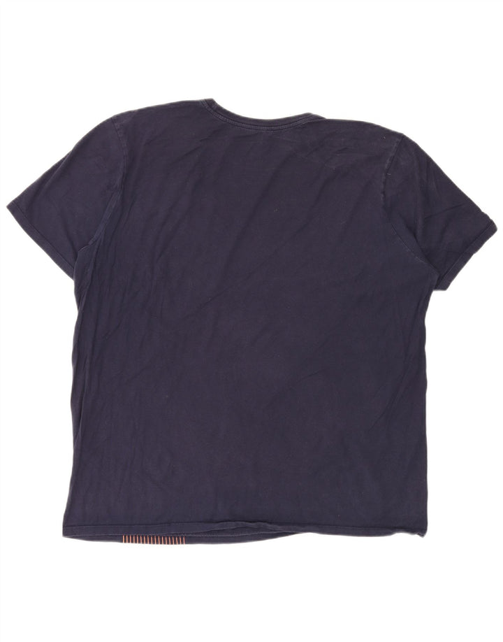 T-shirt grafica da uomo NIKE Top XL in cotone blu navy