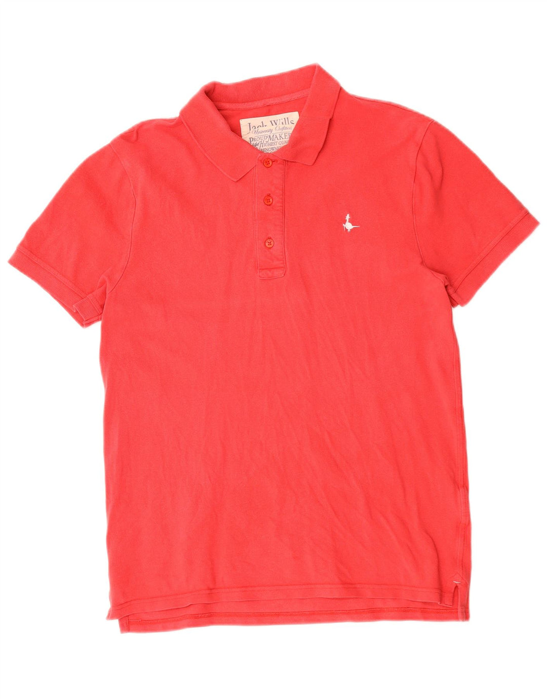 Polo da uomo Jack Wills in cotone rosso medio
