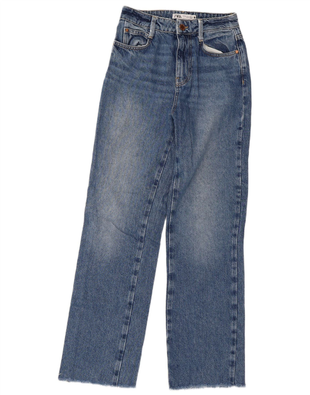 Jeans dritti da donna Zara EU 34 2XS W24 L29 Blu