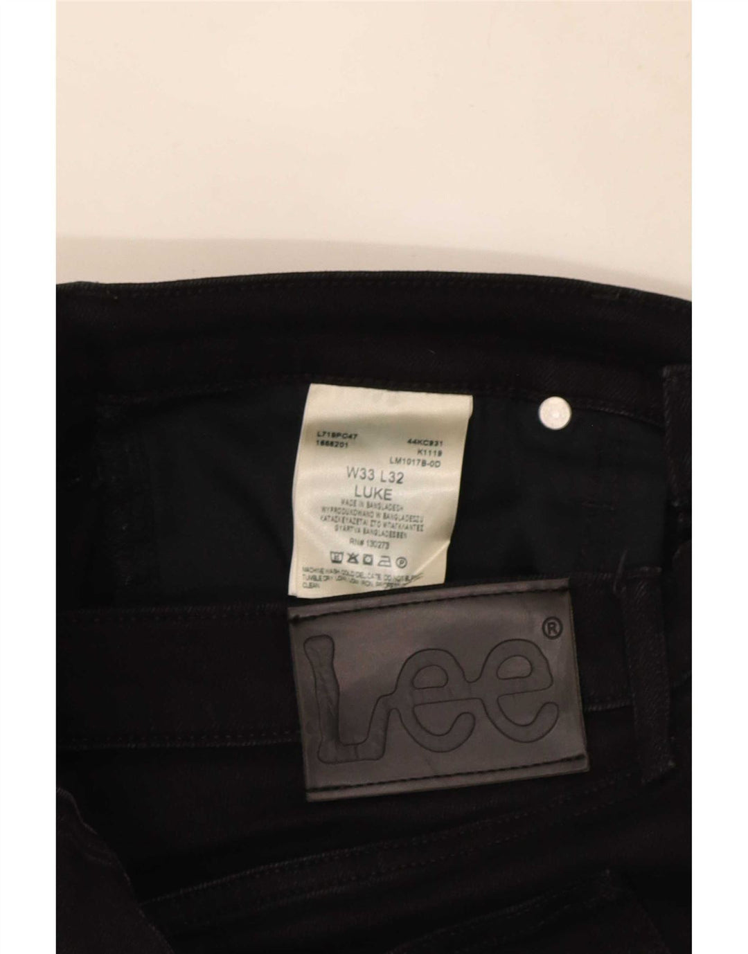 Jeans Lee Luke Slim da uomo W33 L32 in cotone nero