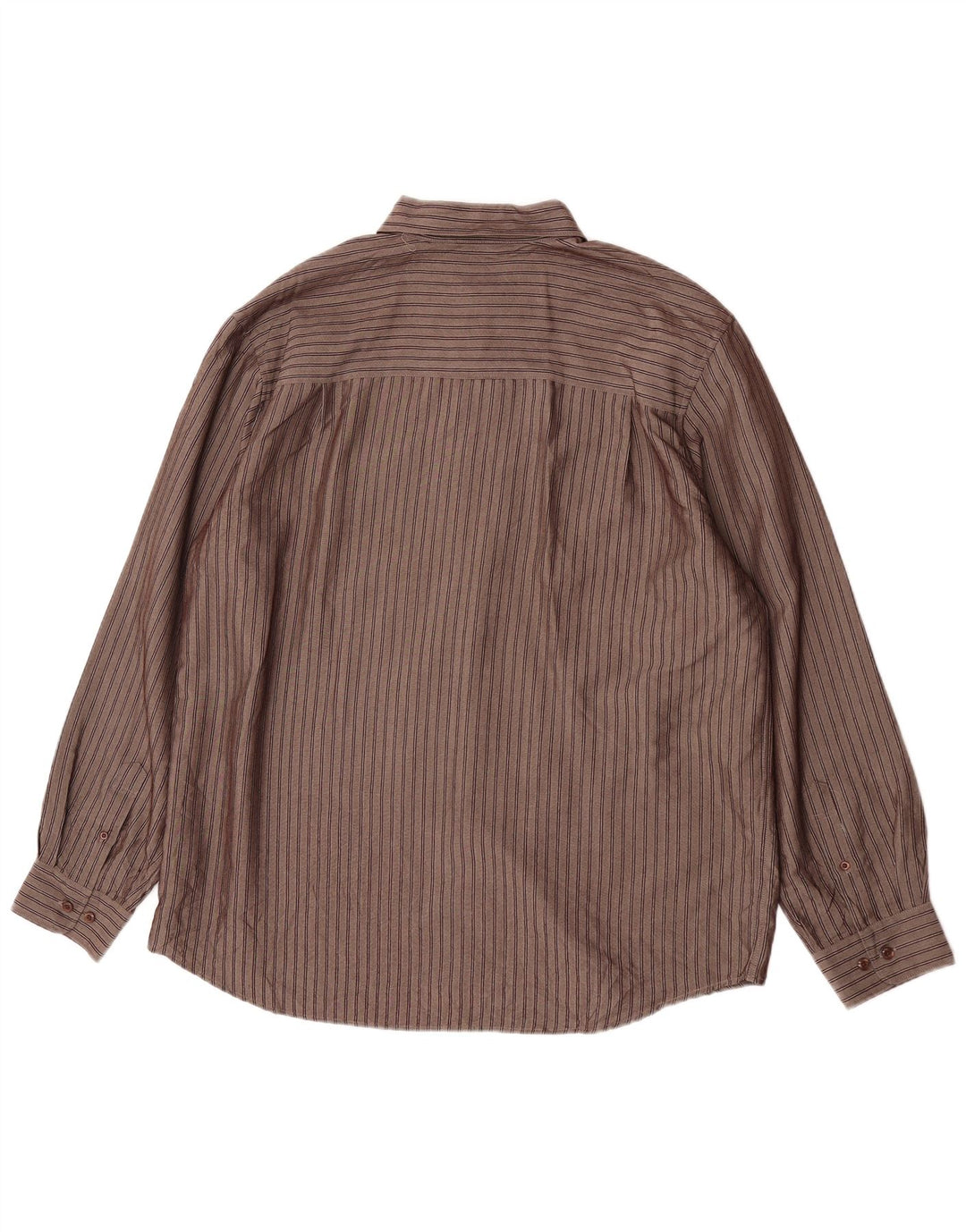 Camicia M&Co Uomo XL Viscosa Rigata Marrone