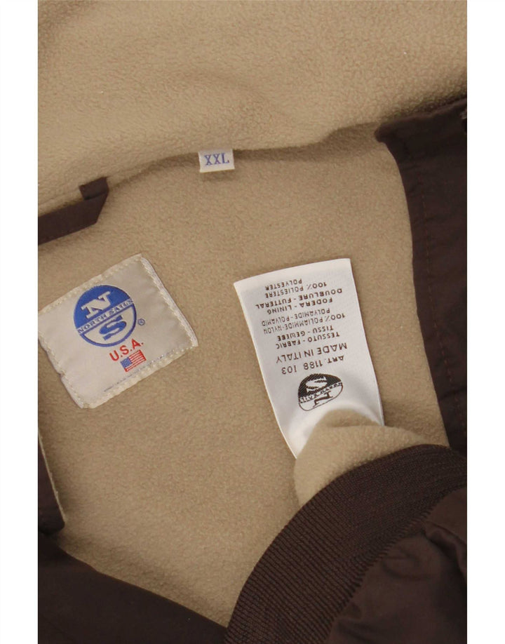 Giubbotto bomber da uomo North Sails UK 44 2XL Poliestere marrone
