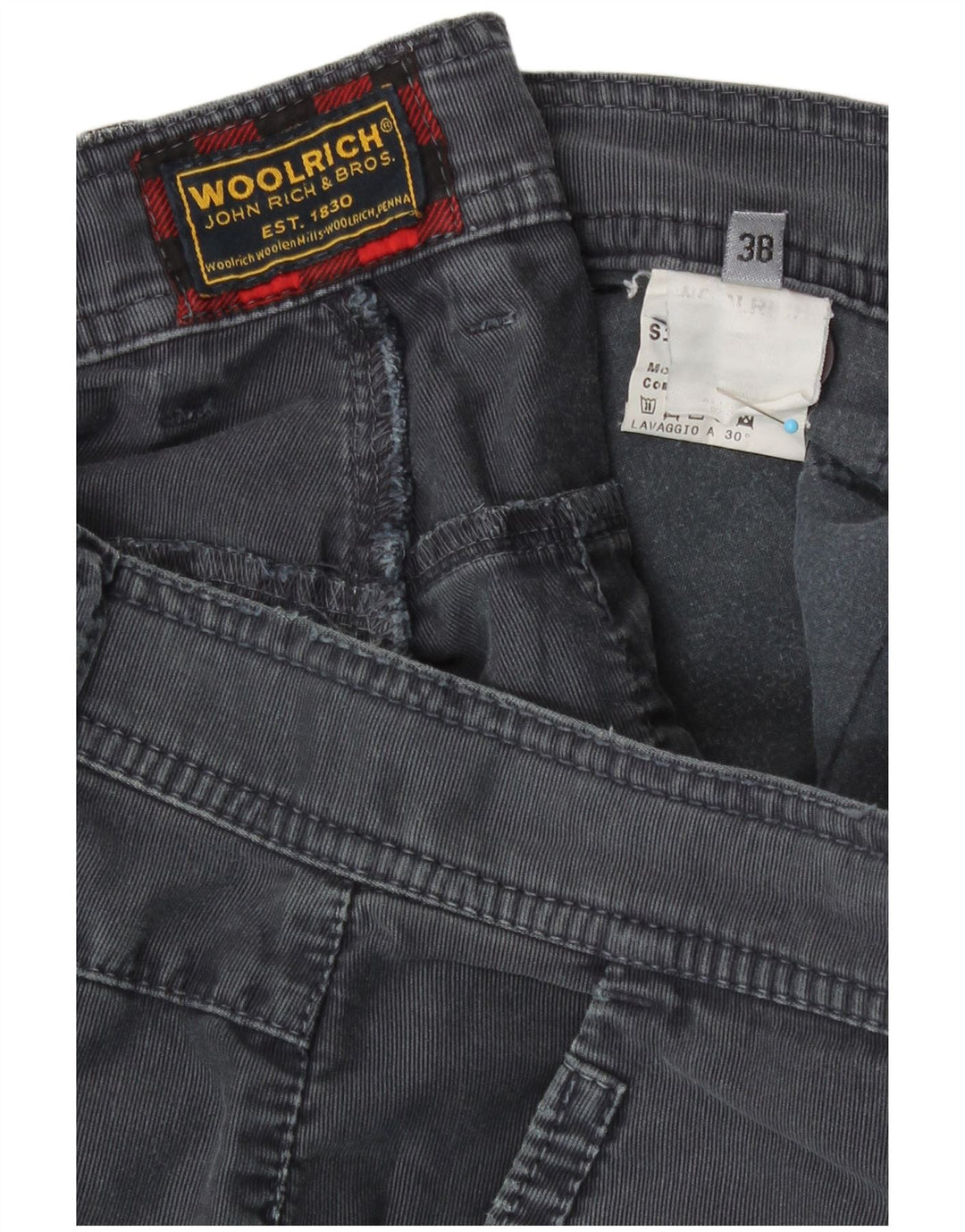 Pantaloncini chino da uomo Woolrich W38 XL in cotone grigio