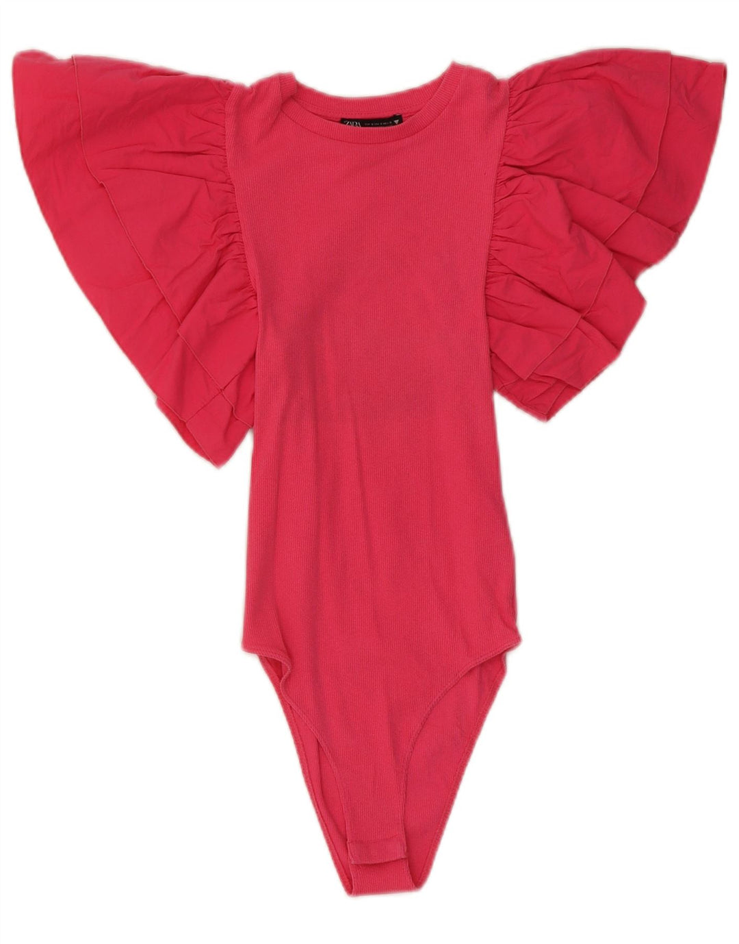 Body a pipistrello da donna Zara UK 8 piccolo cotone rosa