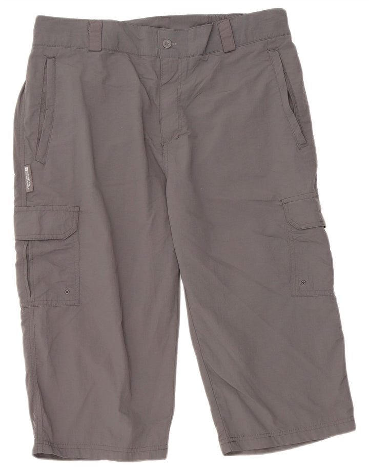 Bermuda cargo da uomo Mountain Warehouse W34 Large in nylon grigio