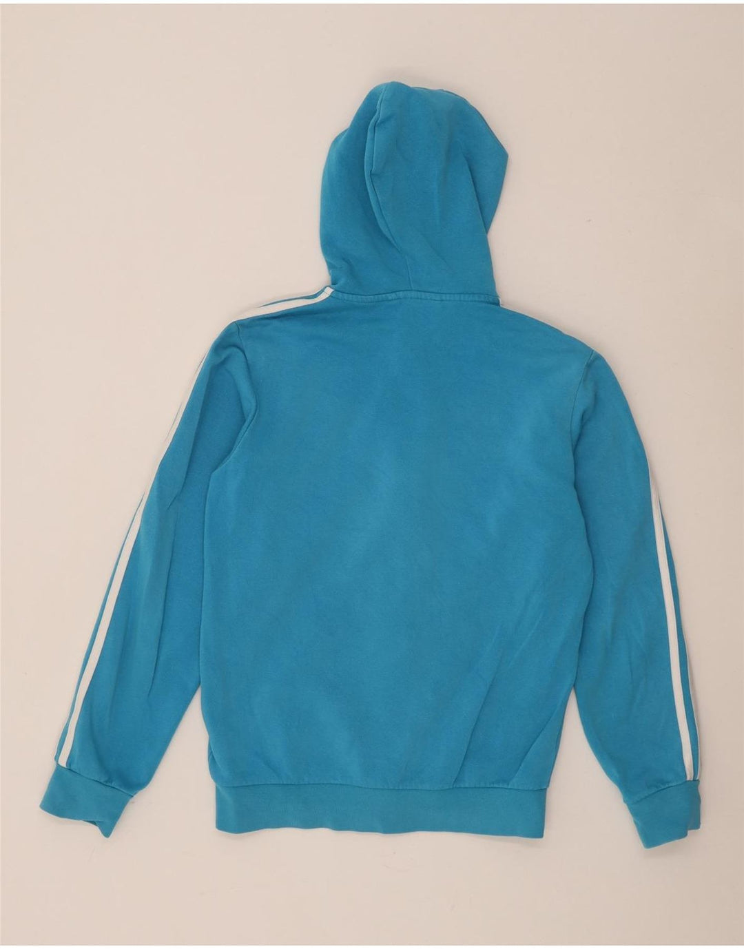 Maglione con cappuccio e zip Adidas da uomo piccolo in cotone blu