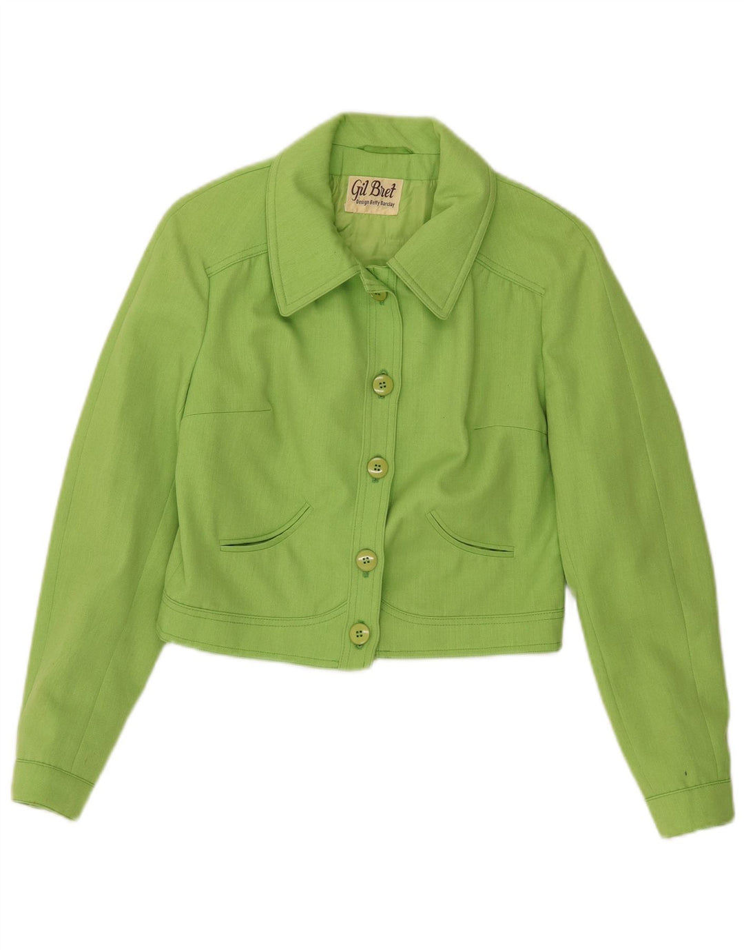 Giubbotto bomber corto da donna Gil Bret UK 14 grande poliestere verde