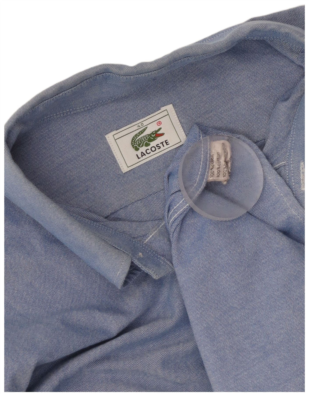 Camicia da uomo Lacoste taglia 40 cotone blu medio
