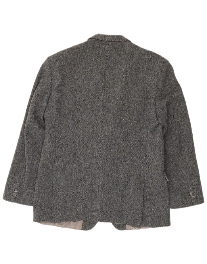 MAGEE Mens 2 Button Blazer Jacket UK 36 Small Grey New Wool