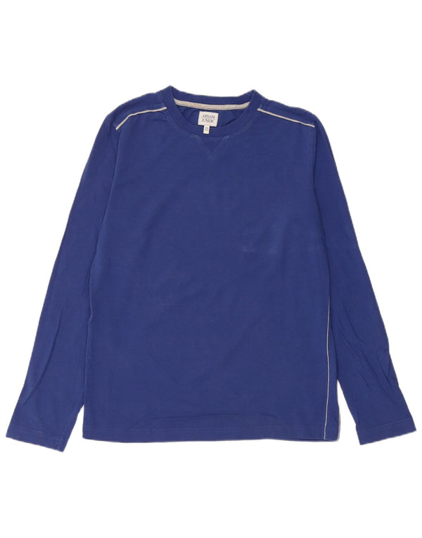 Maglia Armani Junior Bambino Manica Lunga 13-14 Anni Blu