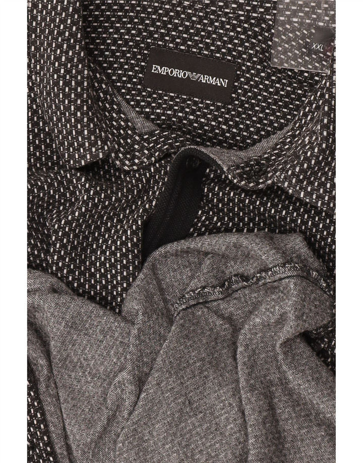Camicia Uomo EMPORIO ARMANI 2XL Nera Maculata