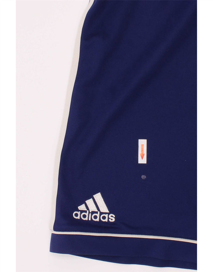 Pantaloncini sportivi Adidas Climalite da ragazzo 13-14 anni in poliestere blu