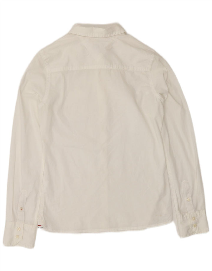 TOMMY HILFIGER Camicia da donna UK 10 Piccola Bianca