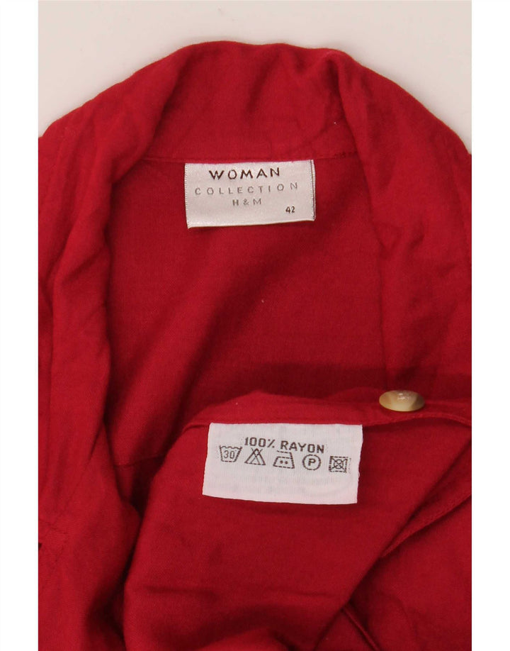 Abito chemisier a maniche corte da donna H&M IT 42 Rayon rosso medio
