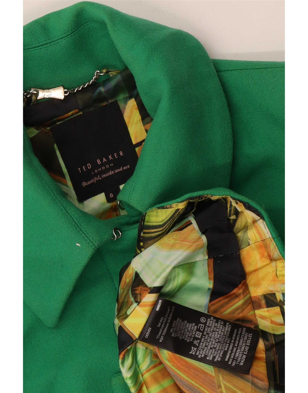 Giacca blazer da donna Ted Baker taglia 0 2XS lana verde