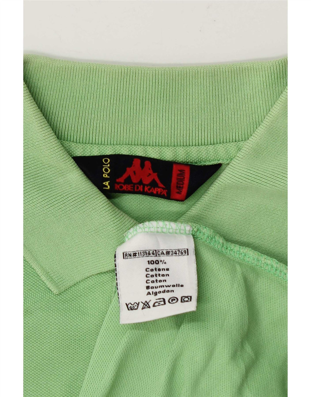 Polo Kappa Uomo Verde Medio In Cotone