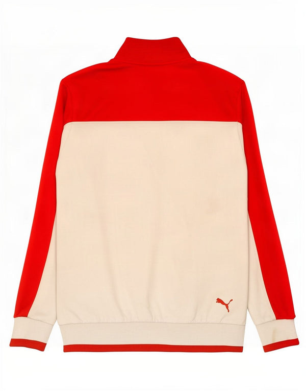 Giacca da tuta da uomo Puma XS in poliestere color block bianco