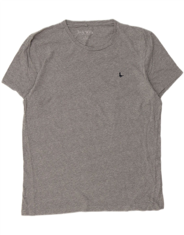 T-shirt da uomo Jack Wills Top grande in cotone grigio