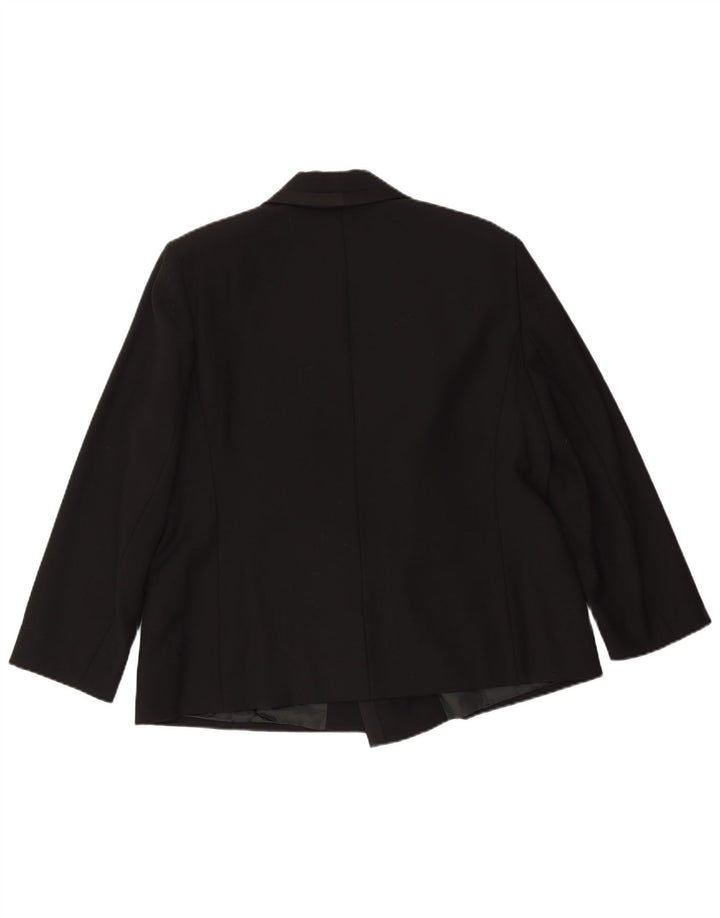 Giacca Blazer Doppiopetto Donna Laura Biagiotti IT 48 XL Lana Nera